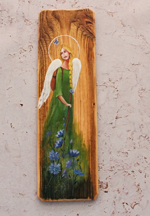 Deska Retro Anioł wśród motyli dł. 40cm x szer. 12cm Deska Retro Anioł wśród motyli dł. 40cm x szer. 12cm