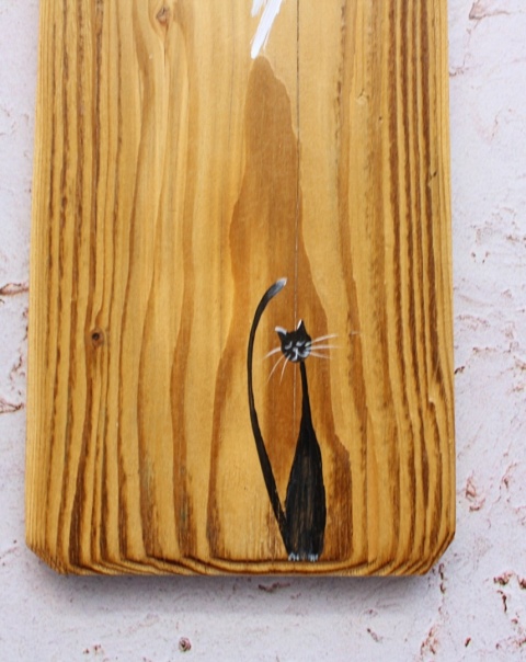 Deska Retro Anioł z kotem nr 4 dł. 40 cm x 12 cm Deska Retro Anioł z kotem nr 4 dł. 40 cm x 12 cm