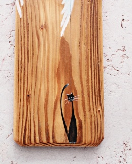 Deska Retro Anioł z kotem nr 9 dł. 40cm x szer. 12 cm