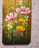 Obraz na desce kwiaty nr 2 dł.40cmxszer.12cm