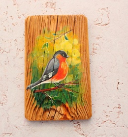 Obraz na desce ptaki nr 8 dł. 20 cm x szer. 12 cm