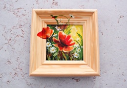 Obraz na płótnie MAKI nr 1 - 24,5 cm x 24,5 cm